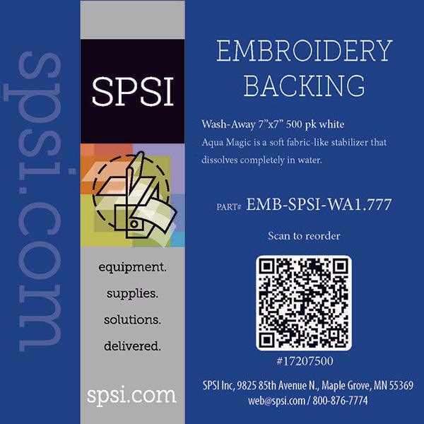 Emboridery Wash-Away 1.75oz - 7"x7" 500ct (#1720)