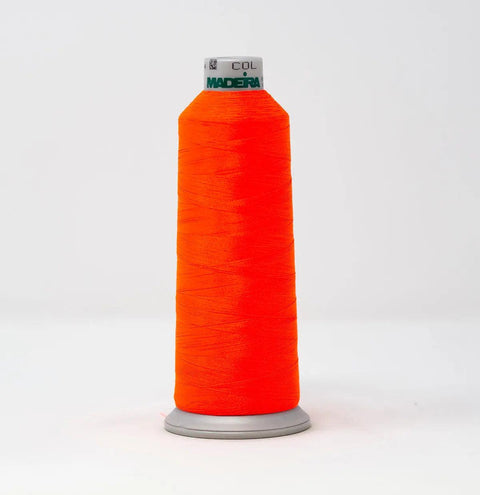 Madeira Polyneon 1954 Fluorescent Orange Pink Embroidery Thread 5500 Yards