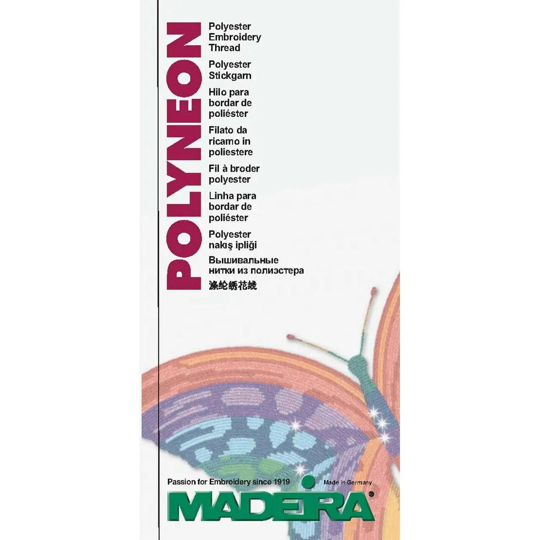 Madeira Polyneon Embroidery Thread Color Card