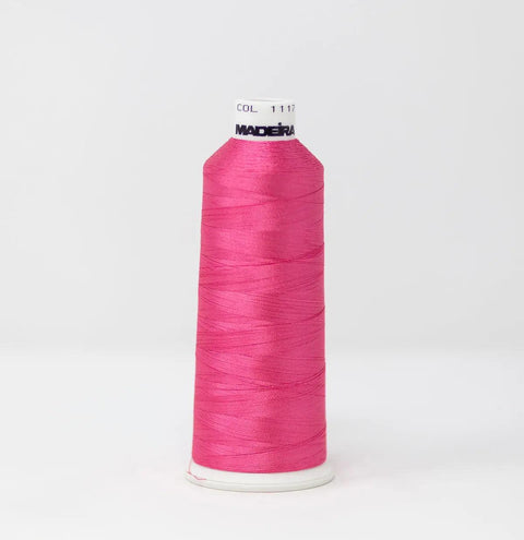 Madeira Rayon 1117 Flamingo Pink Embroidery Thread 5500 Yards