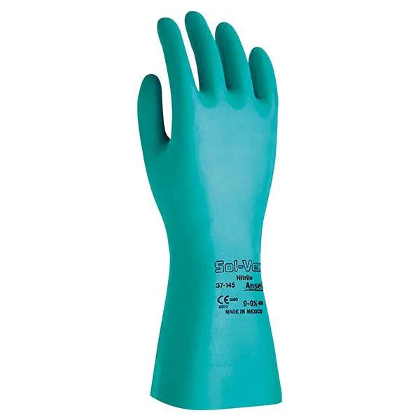 Solvex Nitrile Green Gloves 15" Size 10 (#128)