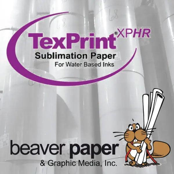 Beaver Paper TexPrint XPHR Dye Sublimation Paper 60"X393' HR TexPrint Paper 105GSM