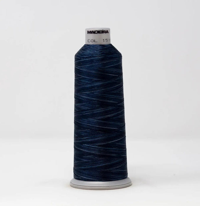 Madeira Polyneon 1519 Multi Blue Embroidery Thread 5500 Yards Madeira