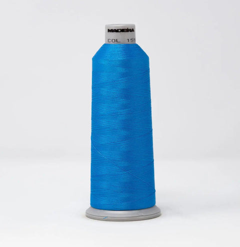 Madeira Polyneon 1593 Blue Macaw Embroidery Thread 5500 Yards
