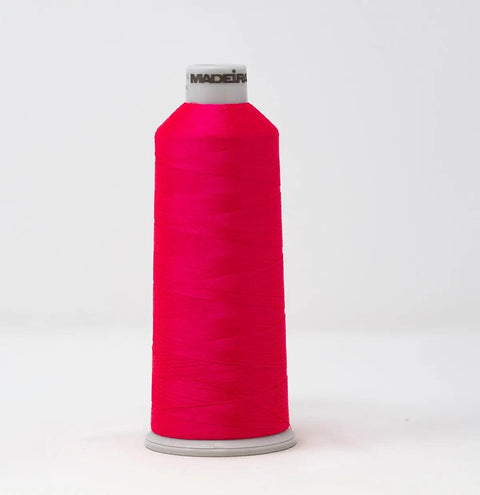 Madeira Polyneon 1596 Fluorescent Pink Embroidery Thread 5500 Yards