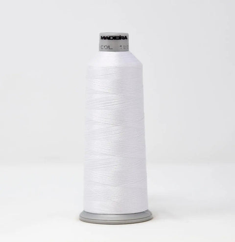 Madeira Polyneon 1801 Super White Embroidery Thread 5500 Yards