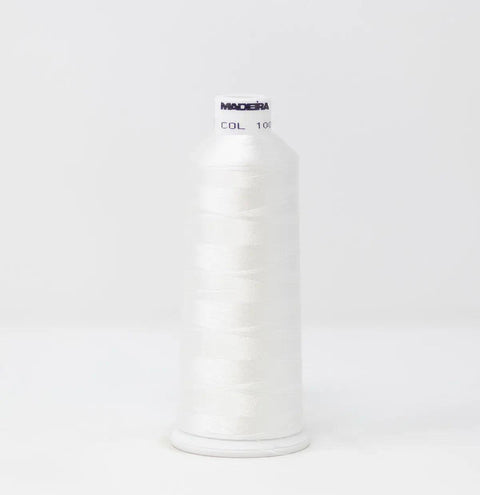 Madeira Rayon 1001 Super White Embroidery Thread 5500 Yards