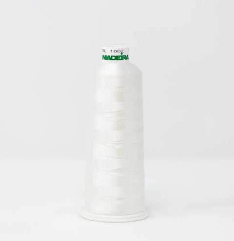 Madeira Rayon 1002 Snow White Embroidery Thread 5500 Yards