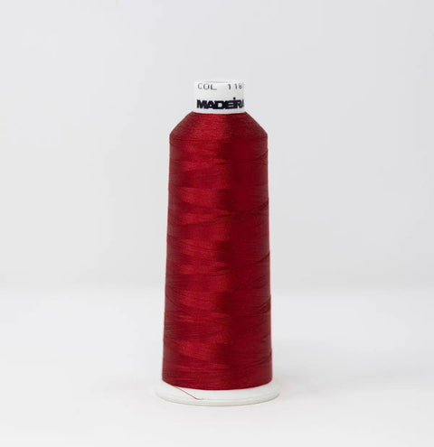 Madeira Rayon 1181 Candy Apple Red Embroidery Thread 5500 Yards